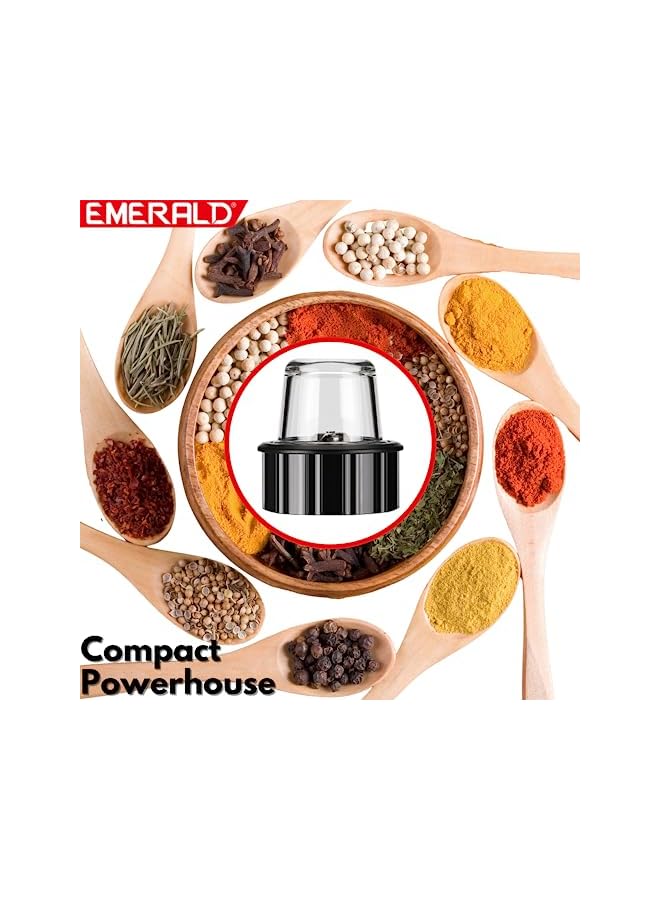 Emerald Masterblender Duo 1.5 Litre Glass Blender & 250 Gms Dry Grinder, 800 Watts, Ek730Mbg. - Image 2