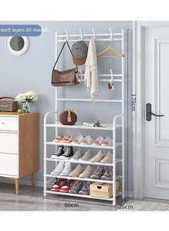 Generic High-quality metal clothes hangers - durable and lightweight for organizing and arranging clothes. White color. 4 tiers. M  - Image 1