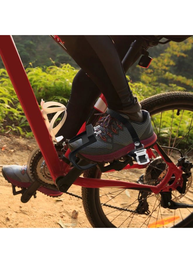 Vosarea 1 Pair Bike Pedal Strap Clip Nylon Cycling MTB Road Mountain Bike Pedal Toe Strap Bicycle Toe Clips Cages for Kids Adults Outdoor Exercise Fitness - Image 3