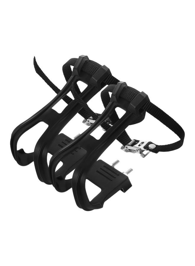 Vosarea 1 Pair Bike Pedal Strap Clip Nylon Cycling MTB Road Mountain Bike Pedal Toe Strap Bicycle Toe Clips Cages for Kids Adults Outdoor Exercise Fitness - Image 1