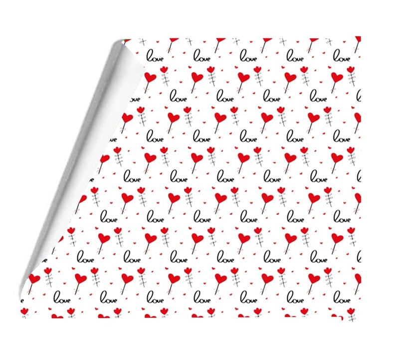 wrapping paper for Valentine A,1 sheet, size (50 x 70).