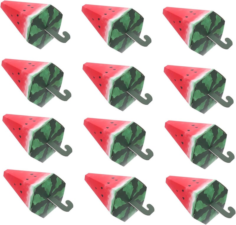 IDEANATEGRATE 24pcs Watermelon Candy Boxes Small Candy Storage Holder Paper Wrapping Boxes Party Favor Containers for Snack Packaging and Wrapping - Image 1