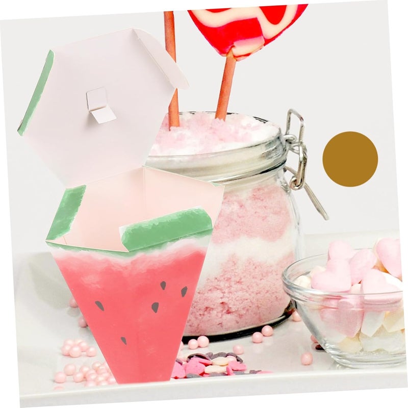 IDEANATEGRATE 24pcs Watermelon Candy Boxes Small Candy Storage Holder Paper Wrapping Boxes Party Favor Containers for Snack Packaging and Wrapping - Image 5