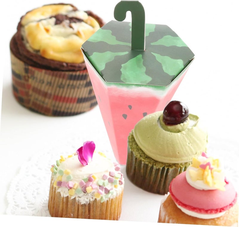 IDEANATEGRATE 24pcs Watermelon Candy Boxes Small Candy Storage Holder Paper Wrapping Boxes Party Favor Containers for Snack Packaging and Wrapping - Image 4