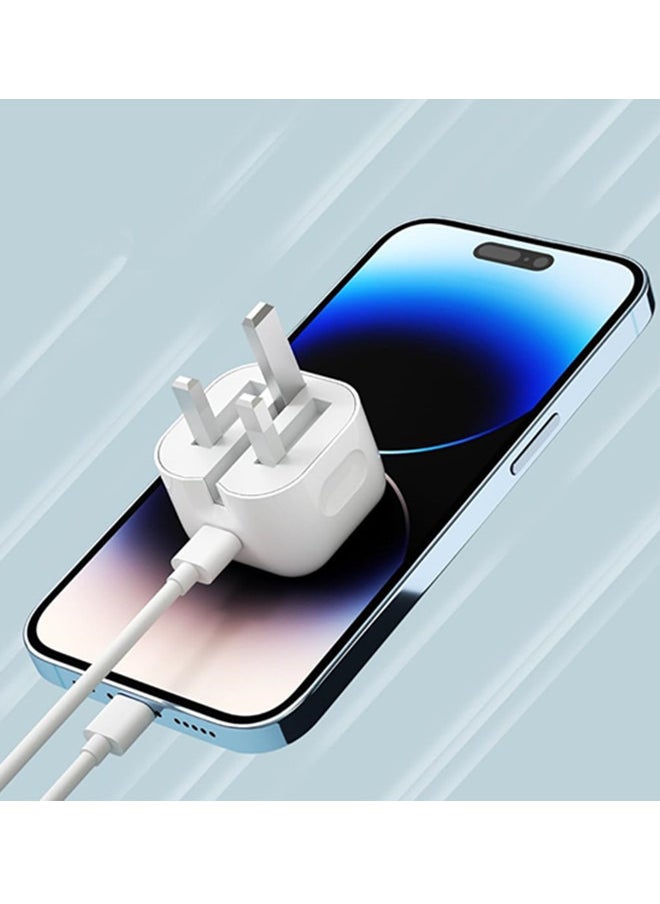 Generic Phone 20W PD Fast Charger, Type C Power Block Wall Charger Plug Adapter 1-M USB-C to Lightning Cable 14 13 12 11 Pro Mini XS XR X, iPad, AirPod, white  - Image 4