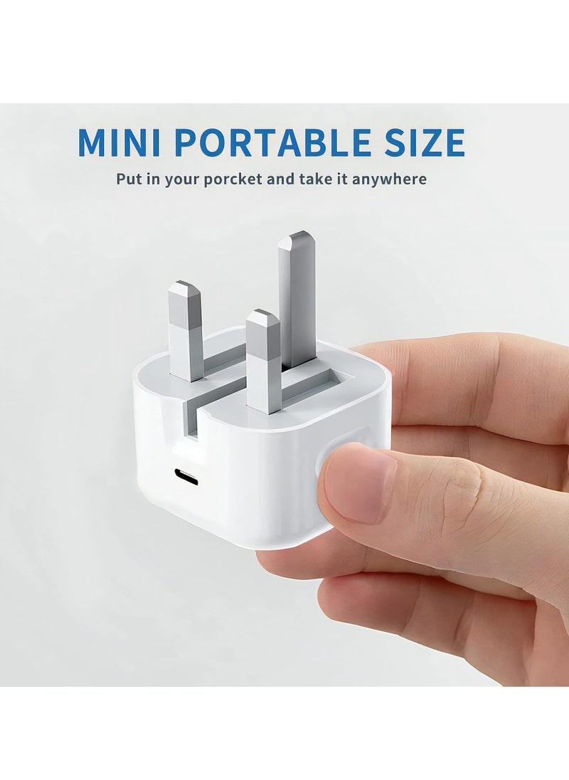 Generic Phone 20W PD Fast Charger, Type C Power Block Wall Charger Plug Adapter 1-M USB-C to Lightning Cable 14 13 12 11 Pro Mini XS XR X, iPad, AirPod, white  - Image 5