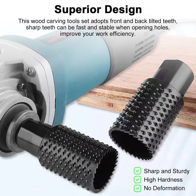 Angle Grinder Rotary Grinding Head Wood Hole Opener Rotary Rasp for Angle Grinder 100/125 Type M10 M14 Wood Grinding Carving File Burr Sanding Disc Head Abrasive - Image 4