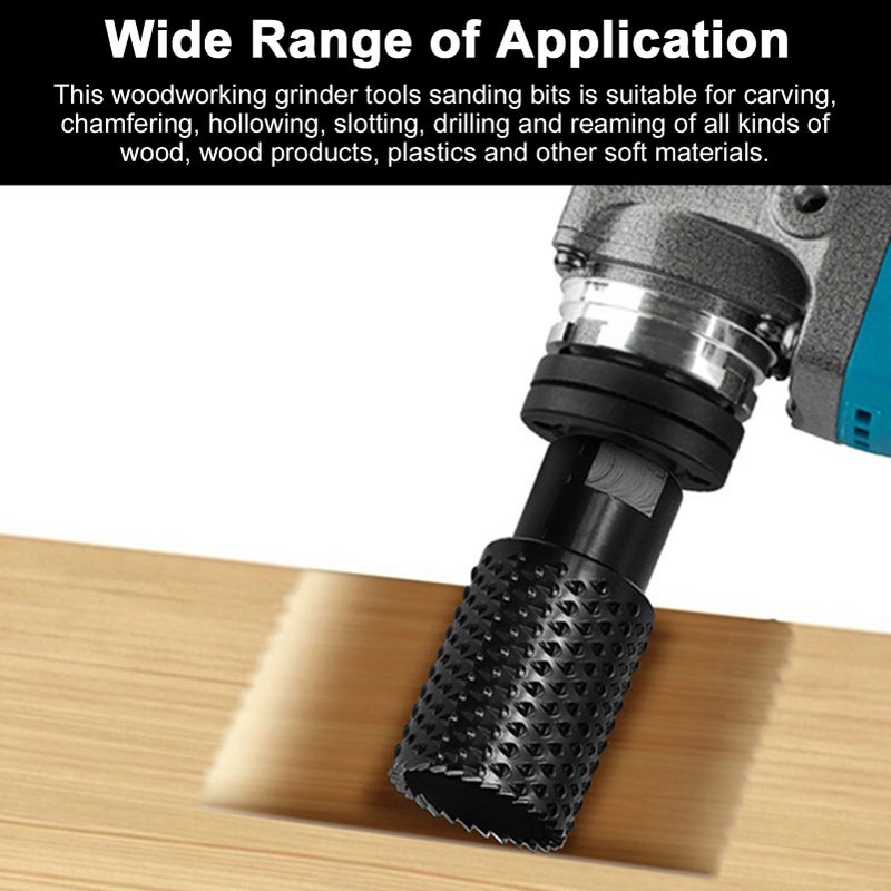 Angle Grinder Rotary Grinding Head Wood Hole Opener Rotary Rasp for Angle Grinder 100/125 Type M10 M14 Wood Grinding Carving File Burr Sanding Disc Head Abrasive - Image 5