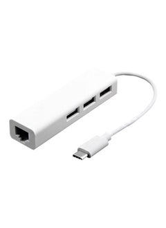 نيبمينينت موزع بثلاثة منافذ من USB إلى Type C أبيض  - Image 1