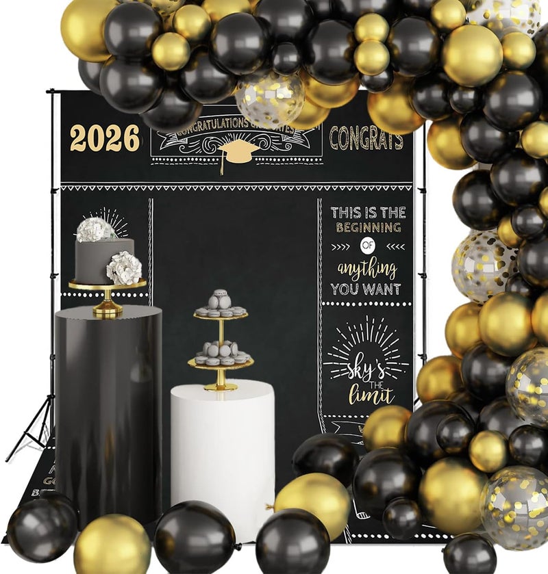 Mocsicka Graduate Backdrop 5x7ft - Class of 2026 Graduation Party Background, Congratulations Grad Photography Backdrop - Image 3