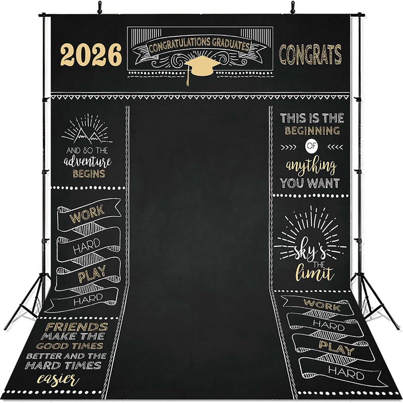 Mocsicka Graduate Backdrop 5x7ft - Class of 2026 Graduation Party Background, Congratulations Grad Photography Backdrop - Image 5