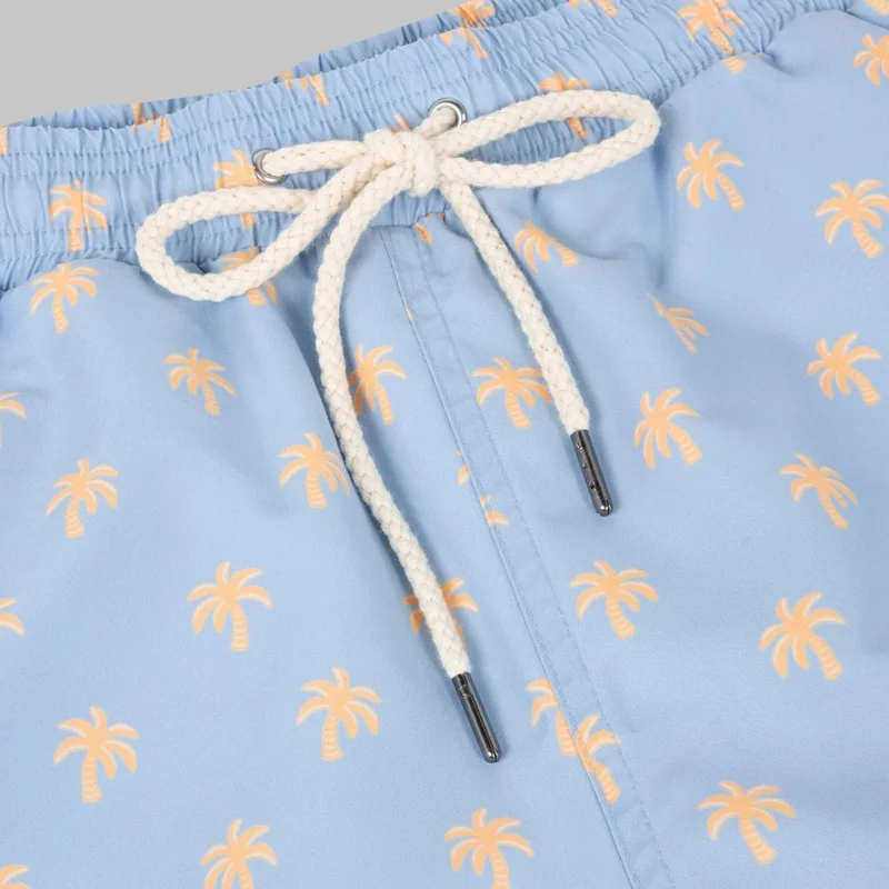 Faguo Mimizan Light Blue Palms Swim Shorts