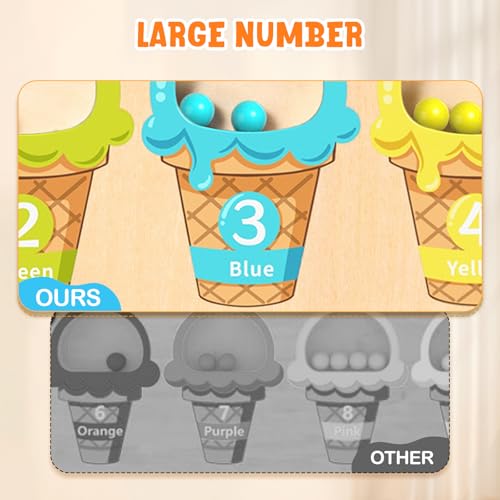 GAMENOTE Magnetic Color Number Maze Educational Wooden Color Matching Learning Counting Toddler Fine Motor Skills Toys for Boys and Girls 3 4 5 Years Old - Image 5