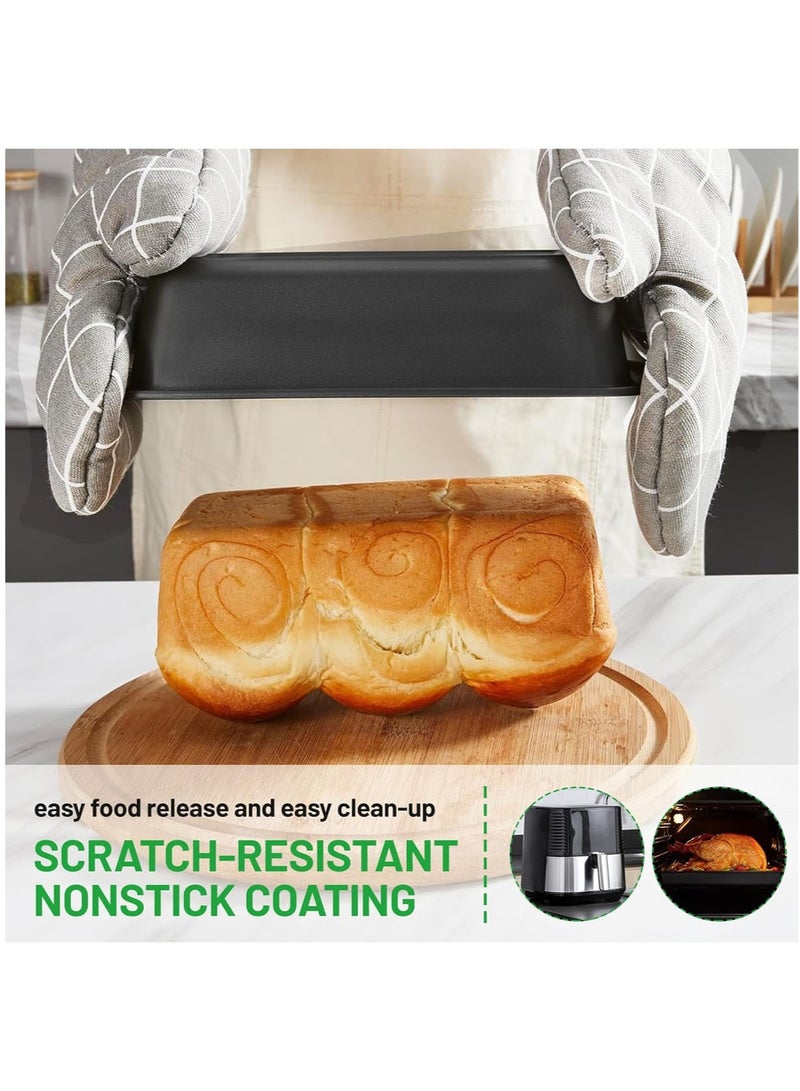 MarlaMall 5 PCS Baking Pans Set, Nonstick Baking Sheet Tray Oven Pans Bakeware Set, Baking Supplies with Round/Square Cake Pan, Muffin Pan, Loaf Pan, Roast Pan, Stackable Baking Sets for Cooking - Image 4