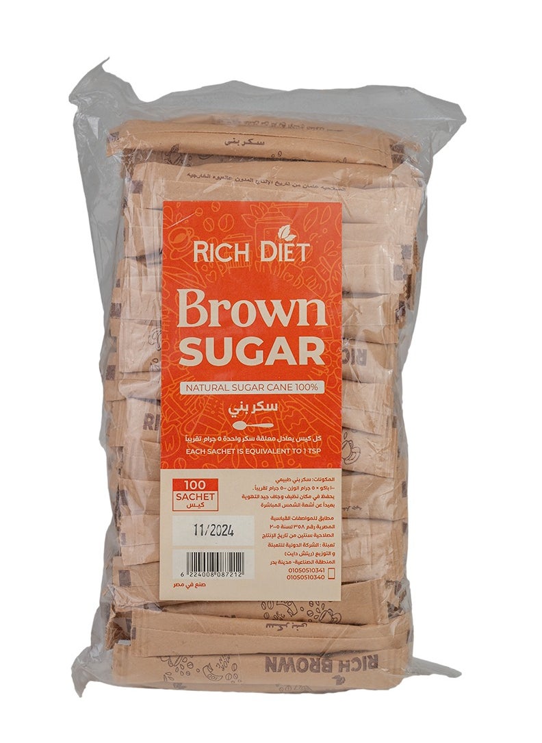 Rich Diet Rich Brown Sugar Bag 100 Packets 