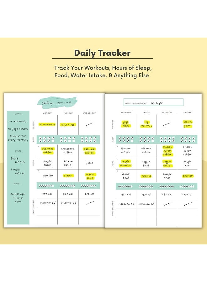 Lamare Food Journal for Women, Weight Loss Journal and Meal Planner Notebook - Image 5