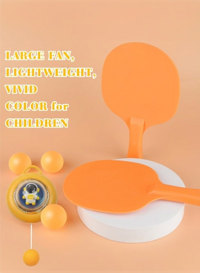 SHABILI Hanging Table Tennis Training Set, PP Indoor Reaction Game with Adjustable Hanging Ball Trainer, 2 Paddles and 5 Balls for Solo Practice, Hand Eye Coordination Exercise Toy for Kids Age 7+ (Yellow) - Image 4