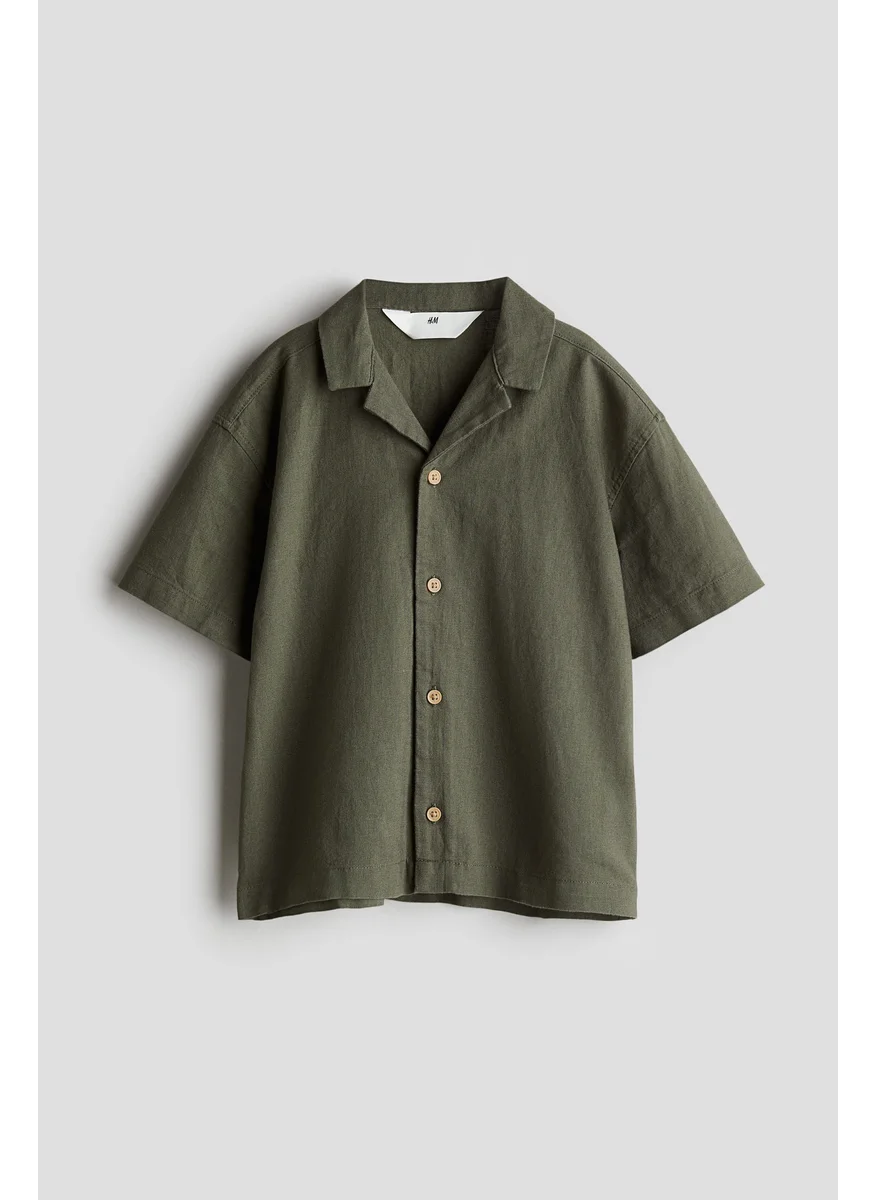 اتش اند ام Linen-Blend Resort Shirt