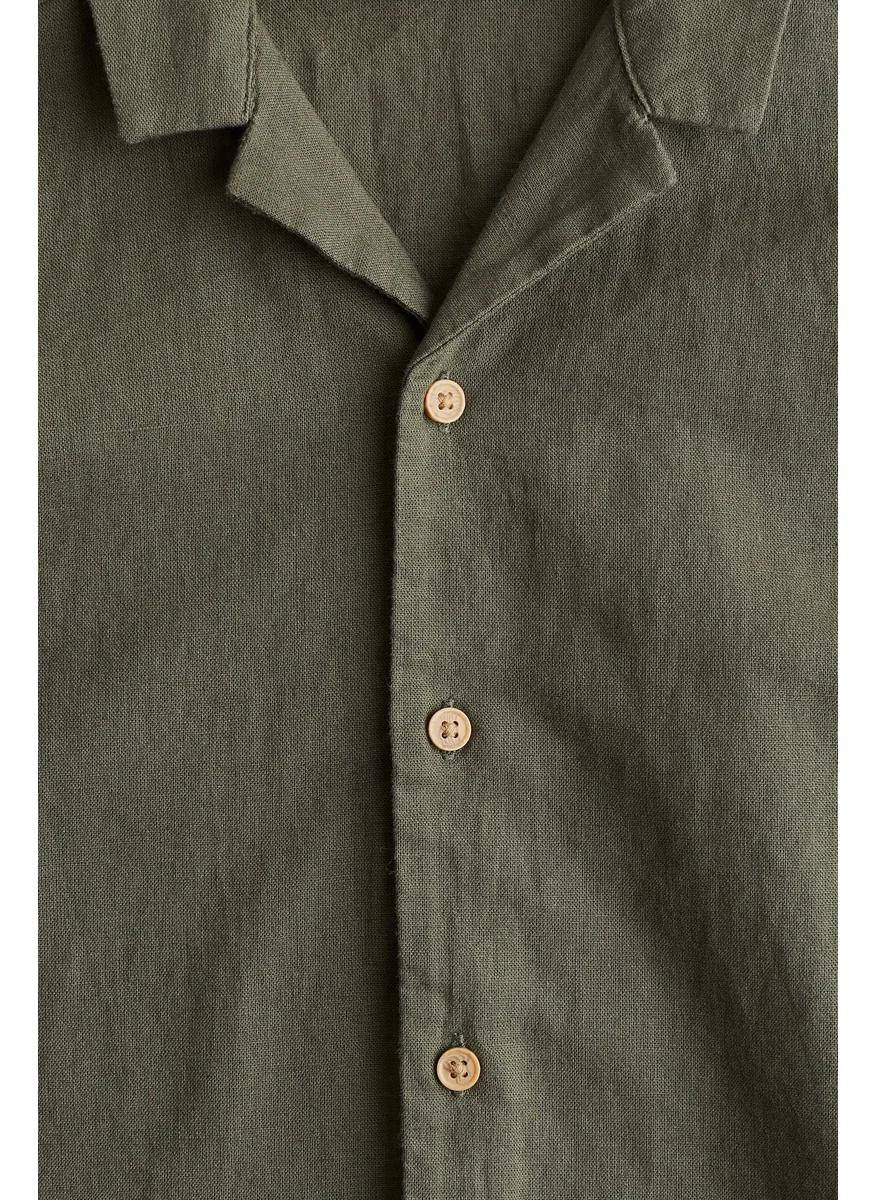 اتش اند ام Linen-Blend Resort Shirt