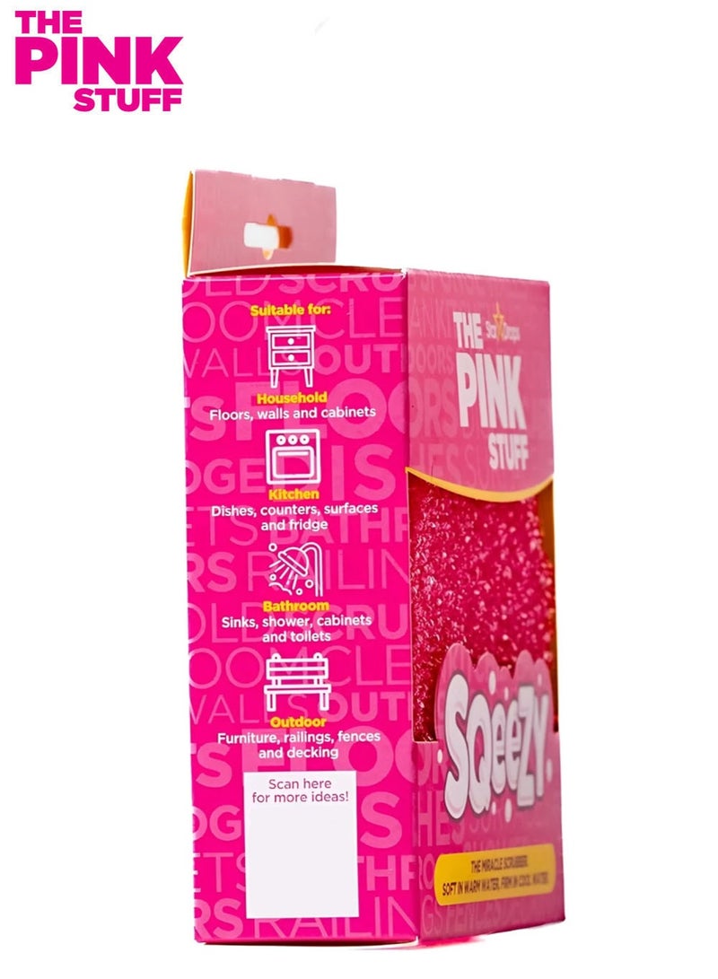 THE PINK STUFF Pink Stuff Dual-Sided Squeezy Cleaning Sponge — a scratch-free solution for household cleaning. - Image 5