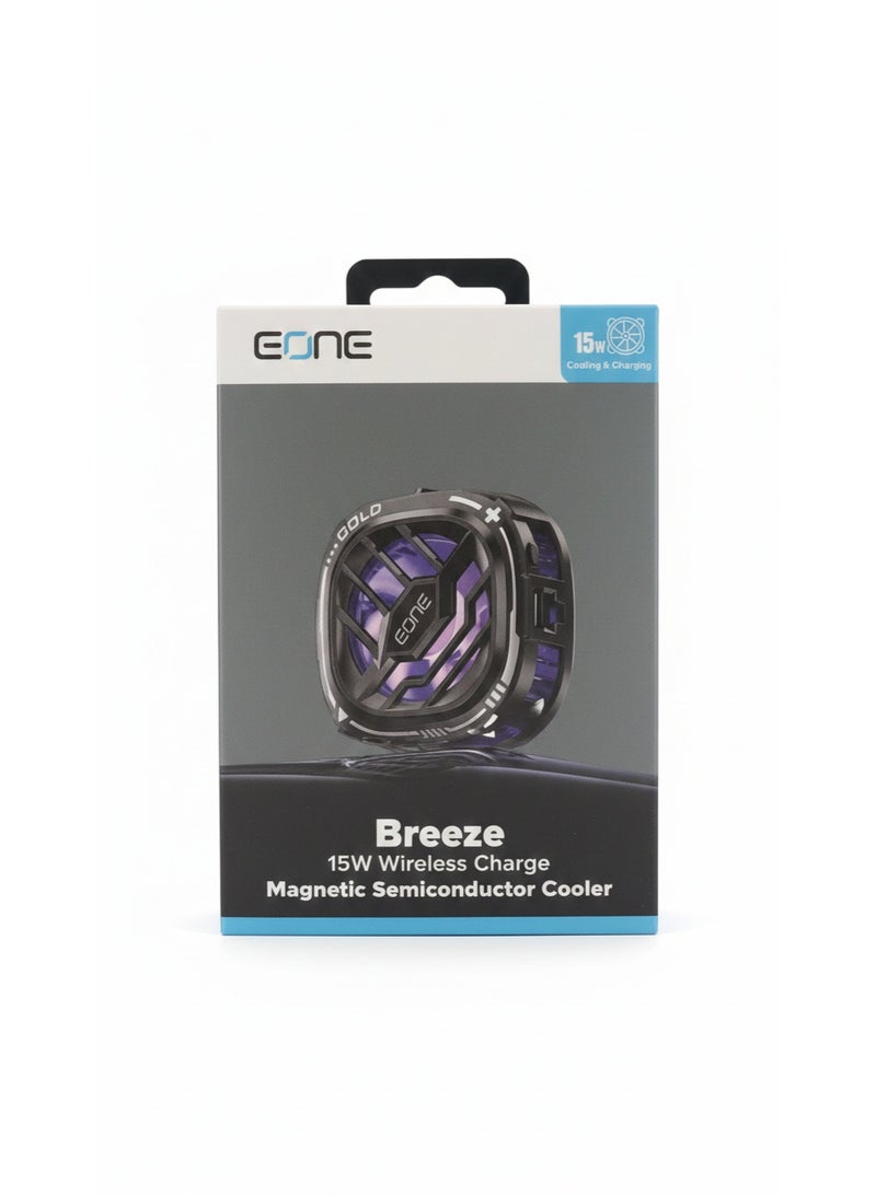EONE Breeze Magnetic Semiconductor Phone Cooler with 15W Wireless Charging for Gaming. - Image 4