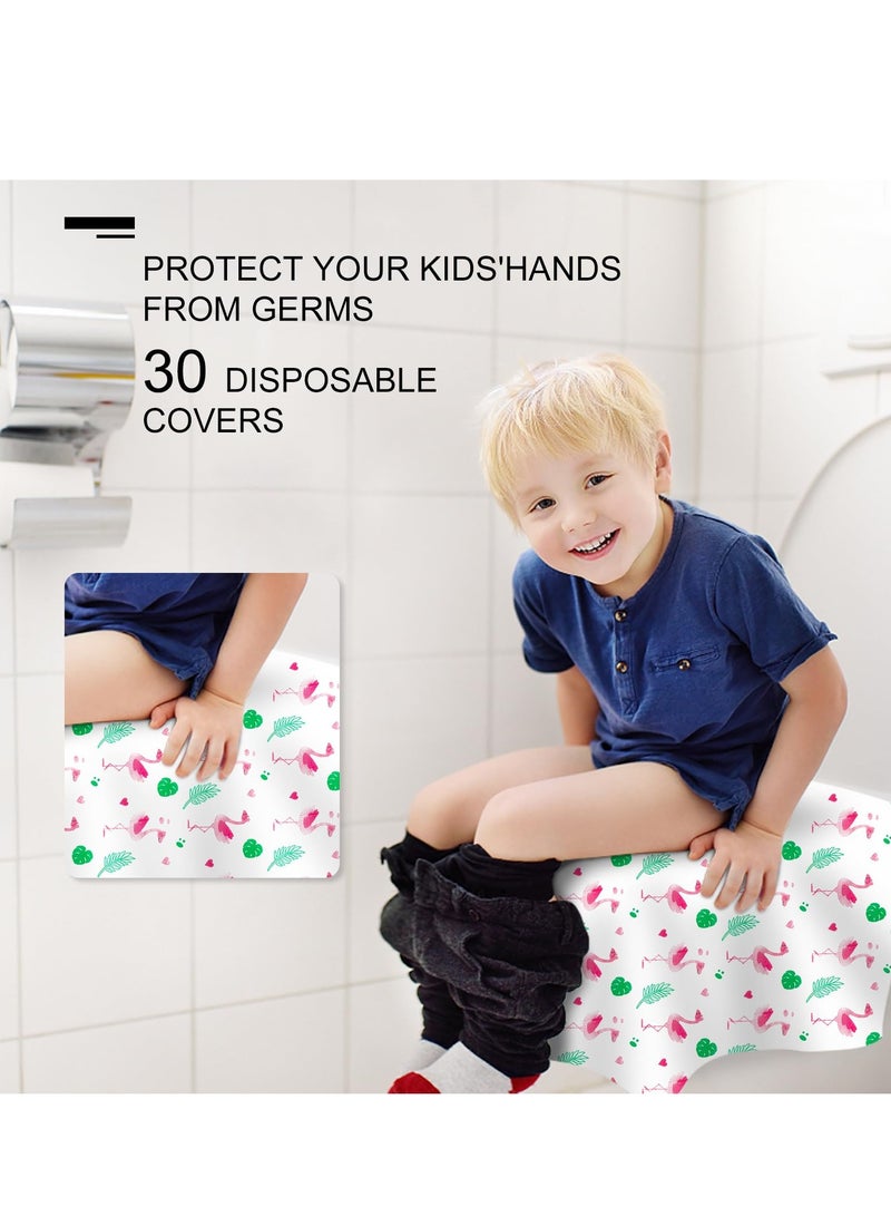 Toilet Seat Covers Disposable 20 Pack Extra Large Full Cover Individually Wrapped Portable for Travel Waterproof Potty Covers for Kids and Adults Ideal for Potty Training - Image 2
