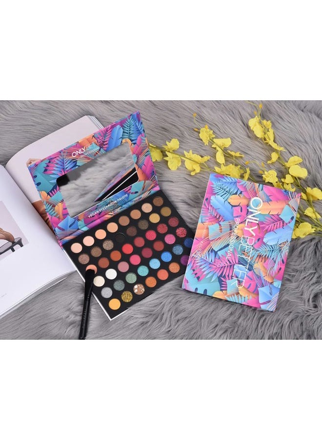 ONLYBETTER Eyeshadow Palette Glitter 48 Colors Bright Colorful Shimmer Eye Shadow Makeup Palette High Pigmented Metallic Color Eye Shadow Powder Easy To Blend Rainbow Sparkle Glitter Eyeshadow Pallet - Image 5