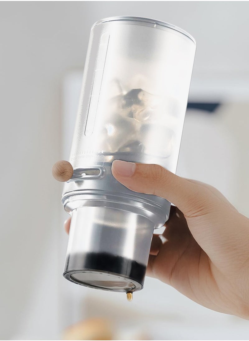 DPTER - 450ml Cold Brew Ice Coffee Maker, Ice Coffee Smooth Dripper, Slow Cold Drip Iced Coffee Concentrate Brewer with Adjustable Water Flow - Image 1