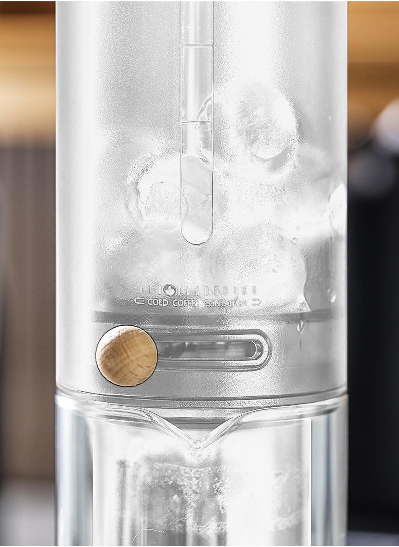 DPTER - 450ml Cold Brew Ice Coffee Maker, Ice Coffee Smooth Dripper, Slow Cold Drip Iced Coffee Concentrate Brewer with Adjustable Water Flow - Image 1