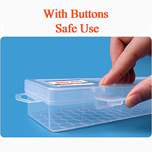 RISLISO Rectangular Paint Brush Storage Box for Artist Bainting Brushs,13in Portable Miniature Plastic Travel Stackable Flat Long PaintBrush Case Without Brushes,Set of 2 Pack - Image 4