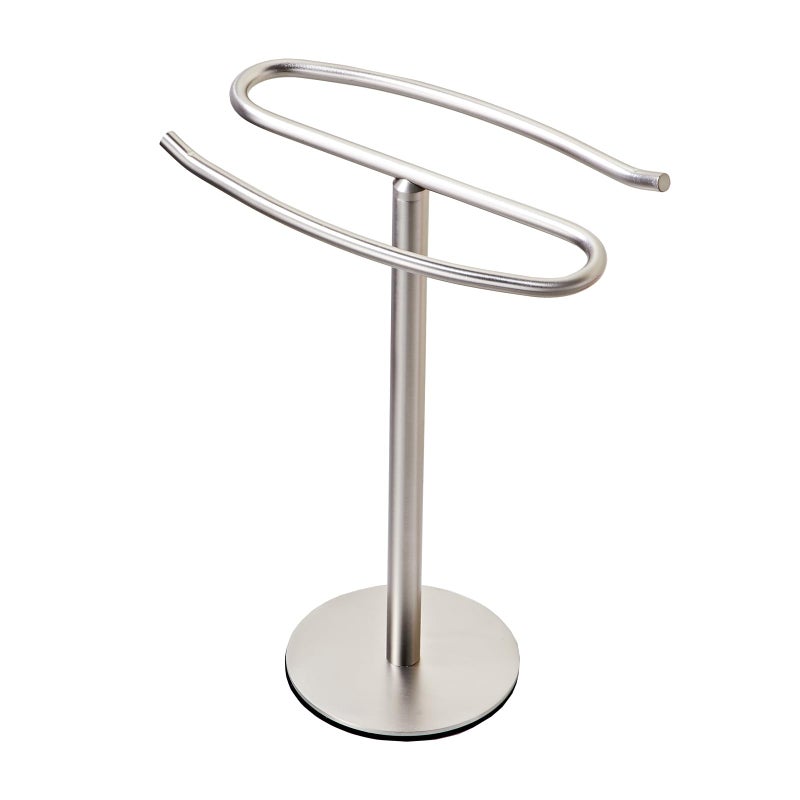 Brushed Nickel Hand Towel Holder Stand FreeStanding Towel Rack SUS304 Stainless Steel Towel Bar Rack Stand Tower Bar for Bathroom Kitchen Vanity Countertop