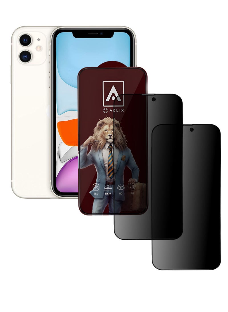 ACLIX 2 Pieces Antistatic ESD Dustproof Premium Quality High Definition Tempered Glass Screen Protector Designed For  iPhone 11 - Image 1