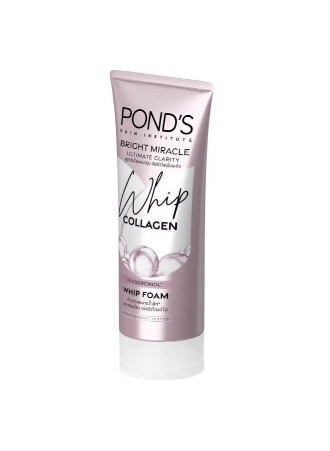Pond's Bright Miracle Ultimate Clarity Collagen Whip Foam Facial Cleanser, 100g - Image 2