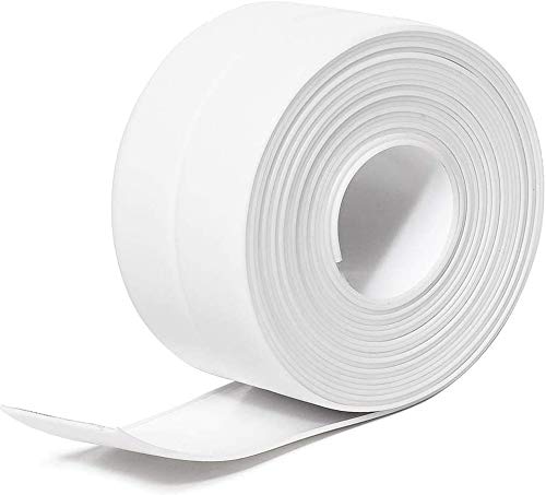 Bapna Bapna Caulk Strip, Tub Caulking Tape PVC Self-Adhesive Waterproof Sealing Tape for Kitchen Sink Toilet Bathroom Shower and Bathtub Floor Wall Edge Protector - Image 1
