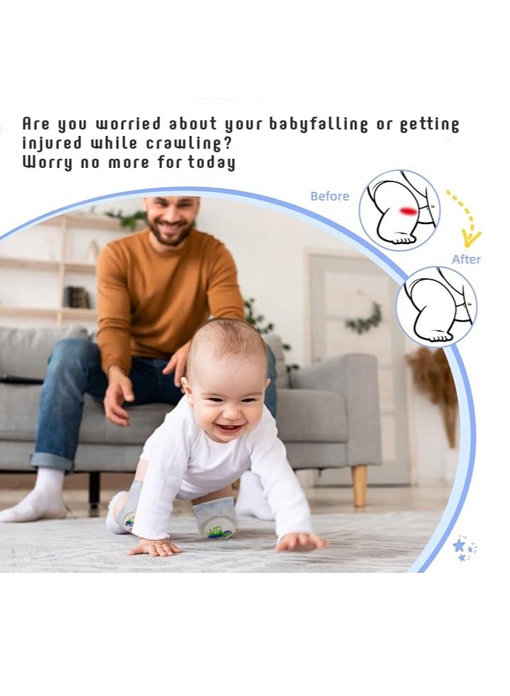 LuQu One Pair Top Quality Baby Knee Pads for Crawling Anti-Slip Padded Stretchable Soft Breathable and Comfortable Knee Cap Elbow Safety Protector Knee Pads for Baby 0 to 3 years - Image 5
