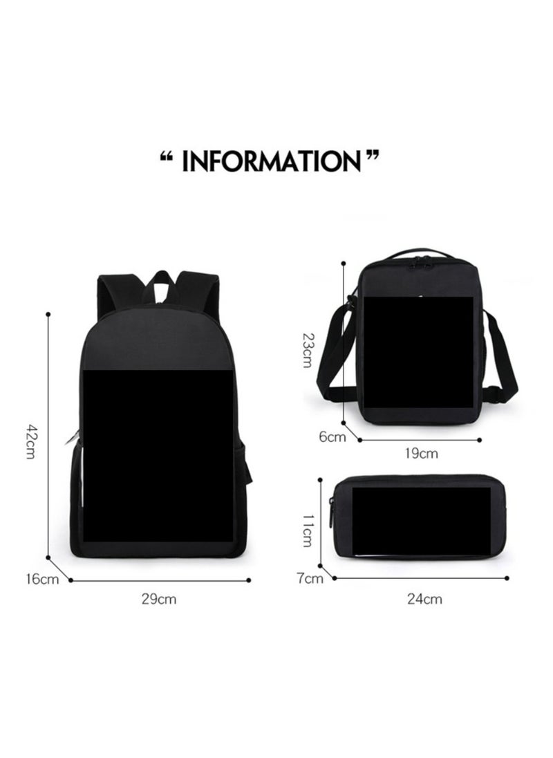 Generic - Cartoon anime backpack for primary and secondary school students, large capacity casual lightweight backpack, cartoon shoulder bag, pencil case, pencil case, and pencil case - Image 1
