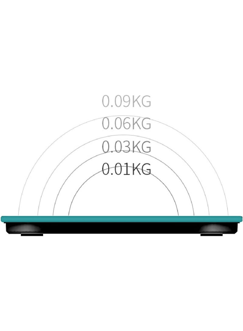 ميزان شخصي رقمي ذكي بتقنية البلوتوث وتطبيق للمزامنة؛ جهاز تحليل تكوين الجسم الشامل (الوزن، الدهون، العضلات)، قابل لإعادة الشحن عبر USB - لون أسود أنيق - Image 2