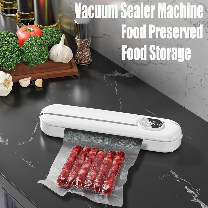 AJIGNA MART Vacuum Sealer Kitchen Packaging Machine Vacuum Sealer Machine for Food Storage Automatic Air Sealing System for Dry and Food Vacuum Packer Home Automatic Packing Sealing Machine - Image 3