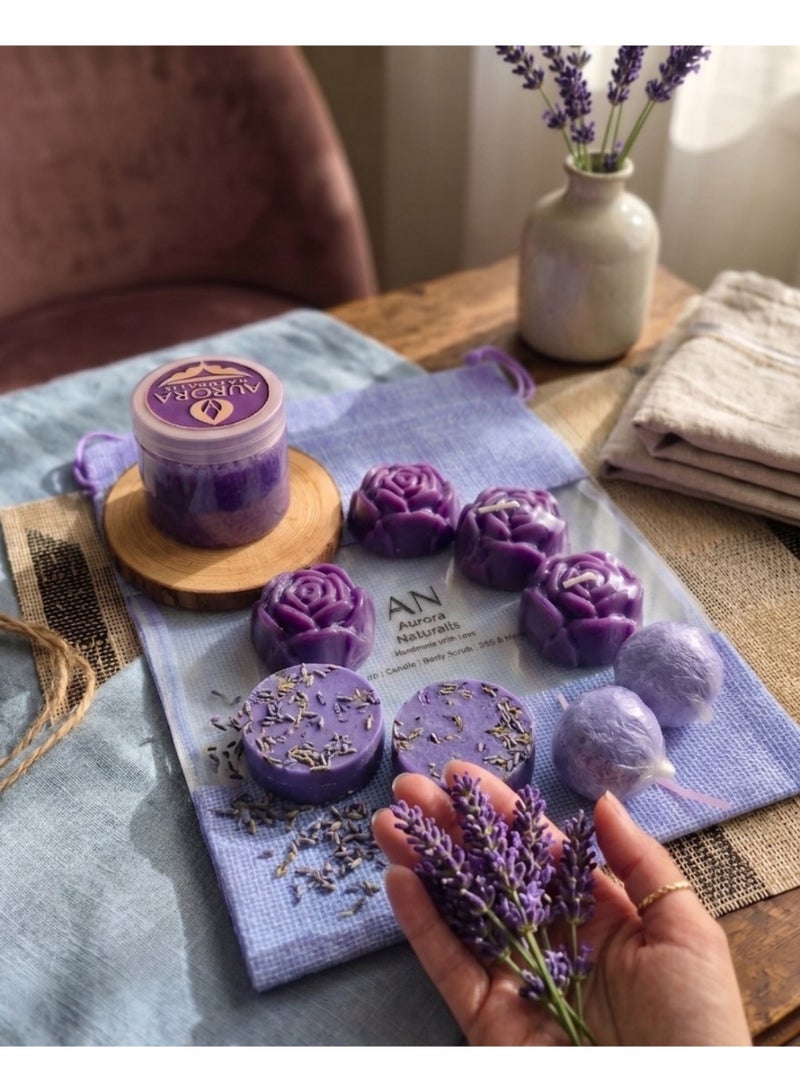 Aurora Spa Bag with Fruits Scent | Handmade Natural Smooth Oils | Pure Glycerin Soap |Lavander Scent | Rejuvenation Soap for Smooth Skin - Image 2