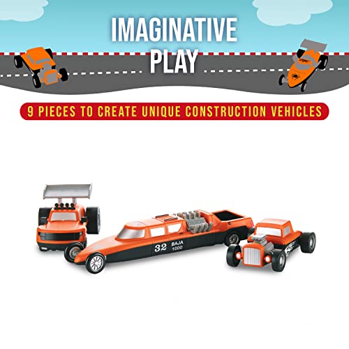 POPULAR PLAYTHINGS Mix or Match Vehicles, Magnetic Toy Play Set, Race Cars - Image 5