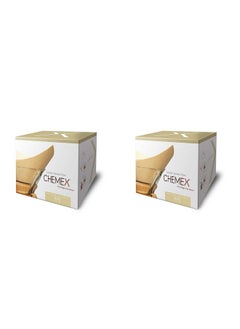 Chemex Chemex Bonded Pre-folded Unbleached Square Coffee Filters, Set of 200  - Image 1