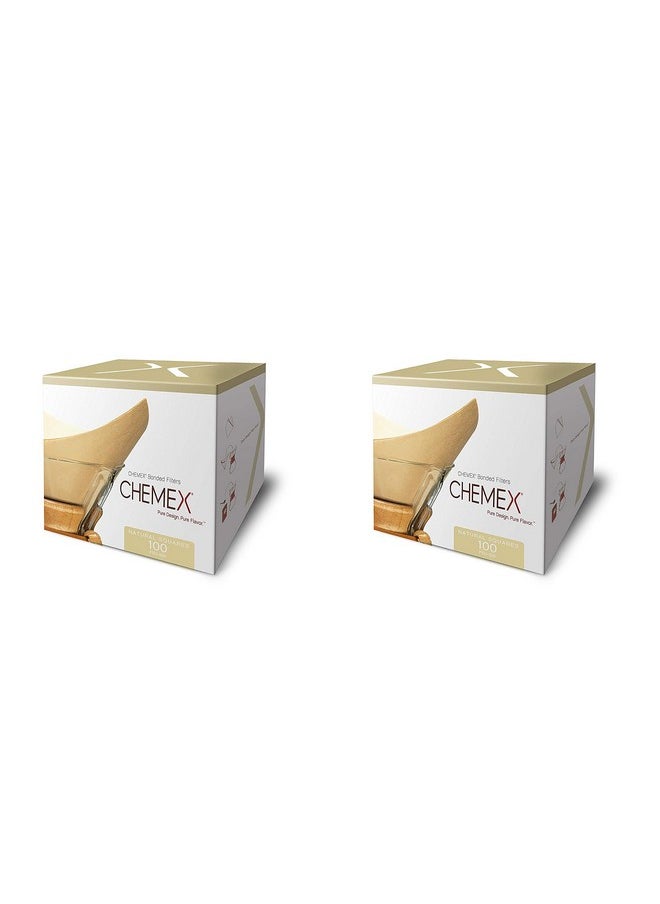 Chemex - Chemex Bonded Pre-folded Unbleached Square Coffee Filters, Set of 200 - Image 1