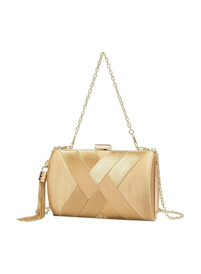 Oasisgalore Women's Elegant Tassel Pendant Silk Evening Bag Clutch Purse  - Image 2