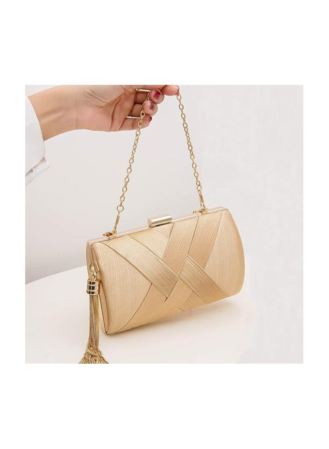 Oasisgalore Women's Elegant Tassel Pendant Silk Evening Bag Clutch Purse  - Image 3