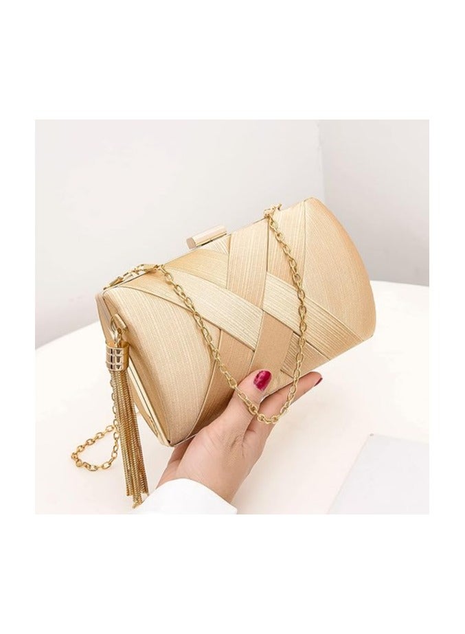 Oasisgalore Women's Elegant Tassel Pendant Silk Evening Bag Clutch Purse  - Image 4