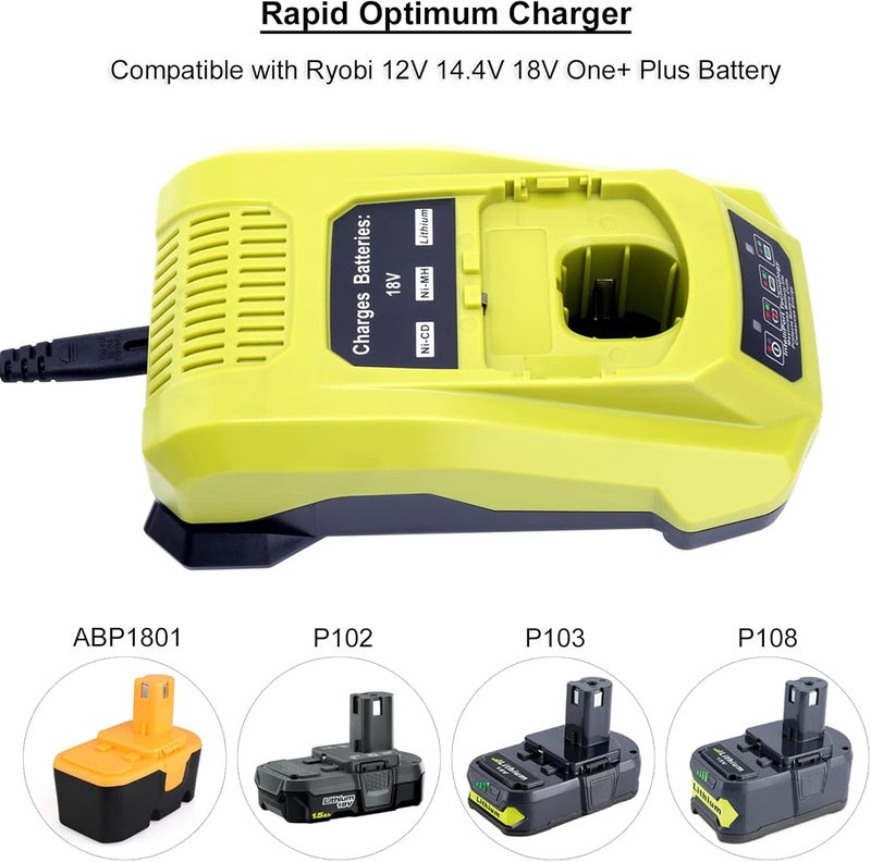 Biswaye P117 Compatible with Ryobi 18V Charger, Compatible with Ryobi 12V-18V One+ Lithium NiCad NiMh Battery P102 P108 P189 P197 P103 P105 P107 P190 P191 PBP002 PBP005 - Image 3