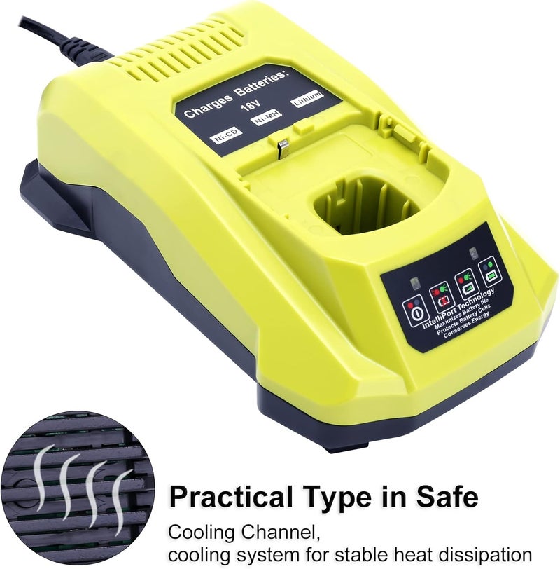 Biswaye P117 Compatible with Ryobi 18V Charger, Compatible with Ryobi 12V-18V One+ Lithium NiCad NiMh Battery P102 P108 P189 P197 P103 P105 P107 P190 P191 PBP002 PBP005 - Image 4