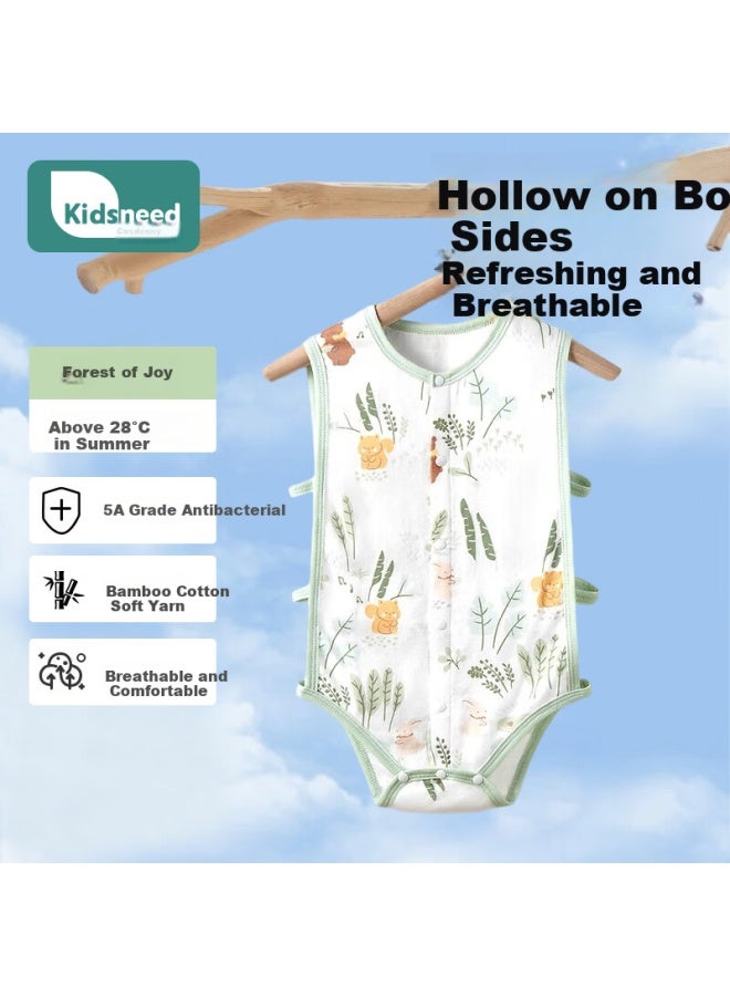 Kidsneed Baby Clothes Summer Pipa Bodysuit Bamboo Cotton Newborn Romper Baby Onesie Crawling Suit Children's Sleeping Bag Size 80 - Image 1