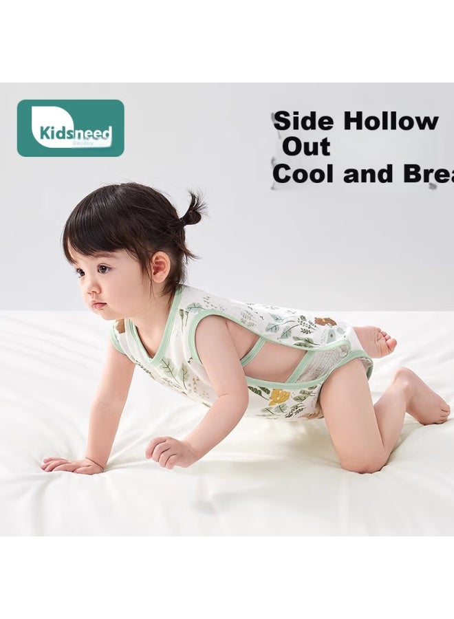 Kidsneed Baby Clothes Summer Pipa Bodysuit Bamboo Cotton Newborn Romper Baby Onesie Crawling Suit Children's Sleeping Bag Size 80 - Image 3