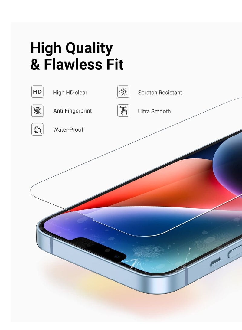 BORTONY Pack of 2 Screen Protector for 14 Plus/13 Pro Max (6.7 inch) Premium HD Clear Tempered Glass Anti-Scratch Anti-Fingerprints Bubble-Free Ultra Resistant Compatible with Apple iPhone 14 Plus/13 Pro Max - Image 2